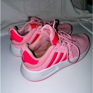 ADIDAS X-PLR J pink shock pink white sneakers girls size 13 1/2 100% Authentic